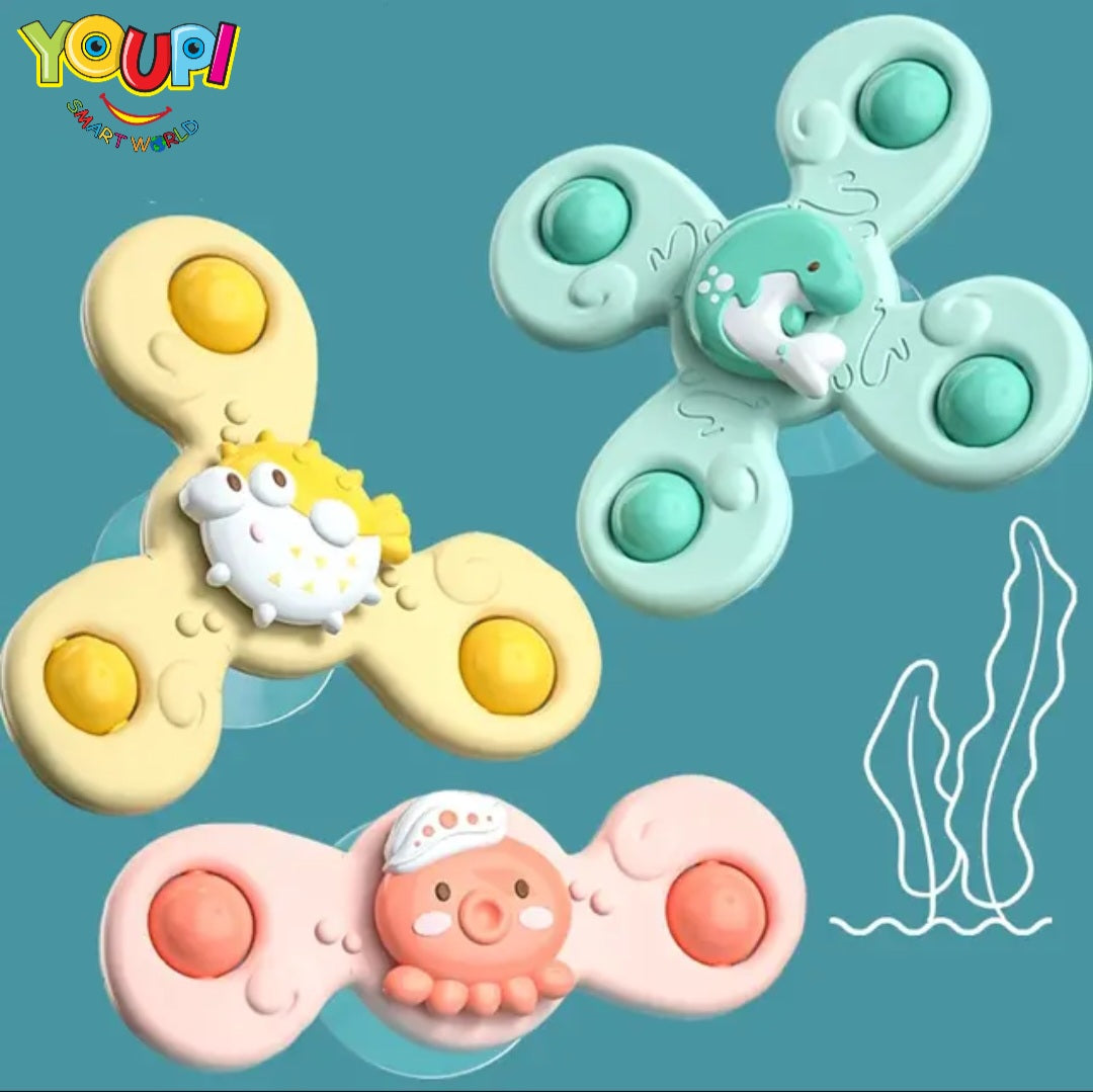 Suction Fidget Spinner- Set of 3