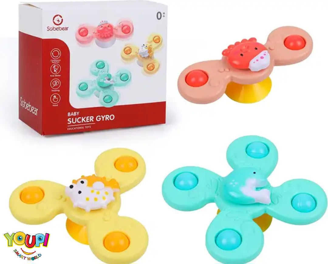 Suction Fidget Spinner- Set of 3